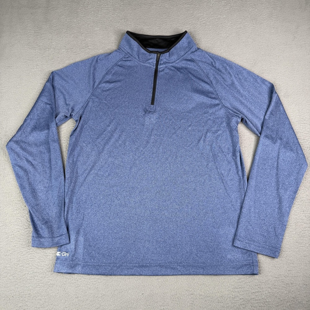 Colosseum Athletics Pullover Youth Large Blue Quarter Zip C-Dri Training Top